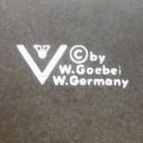 Vintage 1960 Ceramic Tobacco Pipe Triple Stand Holder 4" from West Germany, Signed Goebel, Gold & Black
