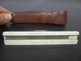 Vintage Mini Pocket Slide Rule from Japan 4", Original Leather Case, Hughes Owens #32
