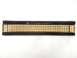 Vintage 1960's Extensible Watch Band Metal Bracelet 17 mm, Studs Pattern New Old Stock NOS, Gold
