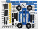 Vintage 1978 Lego Legoland Technic Gokart Dragster 854 Vehicule, 120+ Original Pieces Lot, Gray Blue Black Yellow
