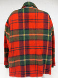 Vintage Canadian Lumberjack Red Jacket Coat Vest for Men XXL, Signed Dea Jacket Vest Deacon Brothers, Red Plaid Mackinaw, Heavy Duty Wool