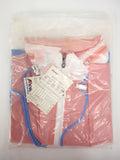 Vintage 1980s K-Way Kway Jacket Windbreaker, Zip Up Waterproof Raincoat, Size 5, Model 126, Blue White Pink, New Old Stock NOS