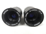 Lot of 2 Vintage Avenir Camera CCTV Lens Zoom 6-15 mm, F1.4, 1/3" CS Mount, NOS New Old Stock, Never Used, Japan, Surveillance Camera