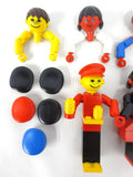 Vintage 1970's Lego Family #200 and Native American Indian #215 Parts, 90+ Legoland Homemaker Figurine Parts, Red Lego Heads, Hats, Arms