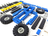 Vintage 1978 Lego Legoland Technic Gokart Dragster 854 Vehicule, 120+ Original Pieces Lot, Gray Blue Black Yellow