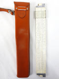 Vintage 1947 Keuffel & Esser Slide Rule Slipstick 11 1/2", Log Duplex Decitrig Model 4081-3, Original KE Leather Case and Strap