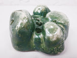 Vintage Royal Doulton Green Porcelain Flower Holder Frog 3 1/2 Dia, Arts & Crafts, 10 Holes
