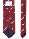 Vintage Mensa International IQ Society Neck Tie 55" Long, Burgundy with Mesa Emblem, Sharps Freeman England
