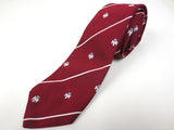 Vintage Mensa International IQ Society Neck Tie 55" Long, Burgundy with Mesa Emblem, Sharps Freeman England