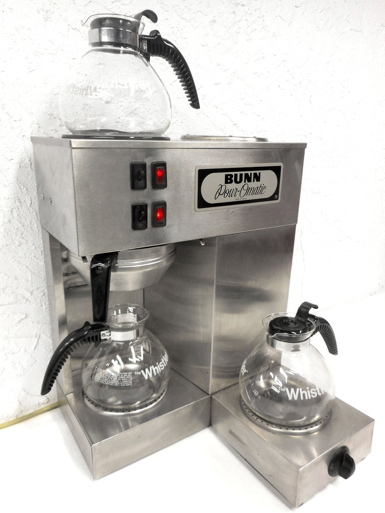 Vintage 1980's Bunn Pour-Omatic Stainless Coffee Maker Machine 3 Warmers, Retro Delicatessen Diner Restaurant Coffee Machine, Ready to Use