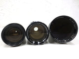 6 Camera Zoom Lenses Eitar 135mm, Zeniton 200mm, Sun 200mm, Image 300mm, Tamron 220mm, Tele-Lentar 450mm, Olympus, Nikon AI, MC, SR-T, N-F