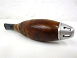 Vintage Torpedo Zeppelin Estate Tobacco Pipe 5 1/2" Hand Carved, Made in Italy, Disassembles 4 Parts, Aluminum Filter