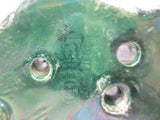 Vintage Royal Doulton Green Porcelain Flower Holder Frog 3 1/2 Dia, Arts & Crafts, 10 Holes