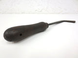 Rare Antique David Borloz Vallorbes Watchmaker Machinist Tool 10" Long, Sickle Shape with a Filing Head