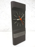 Vintage Mid-Century Modern Wall Clock from Acchen Germany, Quartz, Red Hand, 4 1/2 X 10 3/4" Rectangle