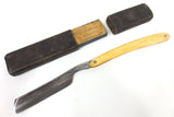 Antique Magnetic Diamond Steel Straight Razor 9 1/2", Special Full Hollow Ground Model, with Box