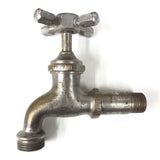 Antique Mueller Chrome Plated Solid Brass Outdoor Faucet, Cold Water Handle Knob