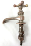 Antique 1900's Chrome Plated Solid Brass Kitchen Faucet Signed Empire 3 1/2" Tall, Complete Hardware