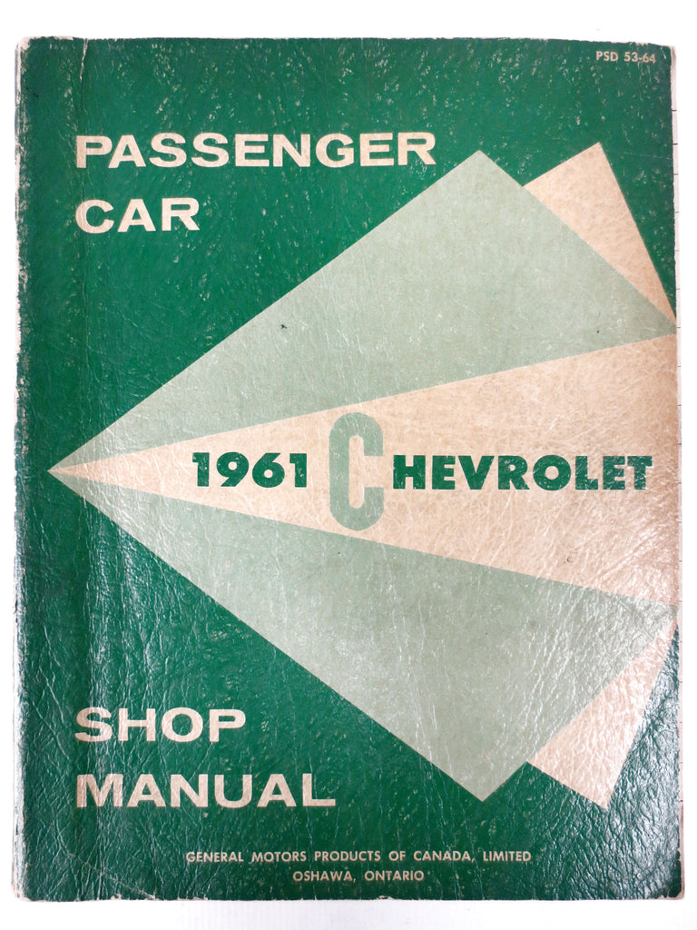 Vintage 1961 Chevrolet Passenger Cars Shop Garage Manual, All Models and Motors