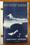 Vintage 1971 Gates Learjet 24D Airplane Pilots' Manual, Flight Control, Auxiliary, Emergency Systems, 135 pages