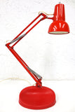 Vintage Mid Century Luxo Lil Norway Drafting Desk Lamp 23", Articulated Swing Arm, Red, Original Luxo Tag