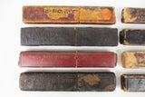 Lot of 8 Antique Straight Razor Boxes Boker, Noonan, Hebert, Reico, Canadian King, Barber Razor Collector's Boxes, Complete