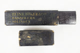 Antique Heinr. Boker Baumwerk Solingen Germany Straight Razor Box, Barber Razor Collector's Box, Tree Emblem