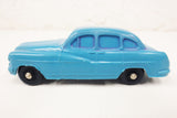 1950's Blue Ford Vedette Toy Rubber Car Sedan, Tomte Laerdal Stavanger Norway