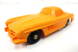 1950's Orange Mercedes-Benz 300 SL Toy Rubber Car, Tomte Laerdal Stavanger Norway