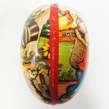 Vintage Paper Mache Easter Egg 7" Candy Holder, West Germany, Rabbit Smoking Pipe