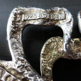 Theresia Hvorslev Sweden Modernist Brutalist 3.5" Shamrock Pendant, Silver .925