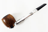 Vintage Estate Tobacco Pipe Silver Nylon & Wood from England, 5 3/4" Long