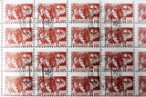 Russia 1966 Sheet of 100 Stamps 12 KON Noyta CCCP, Russian Worker