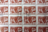 Russia 1966 Sheet of 100 Stamps 12 KON Noyta CCCP, Russian Worker