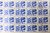 Russia 1966 Sheet of 100 Stamps 16 KON Noyta CCCP, Woman with dove