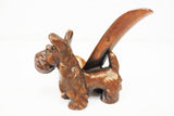 Vintage Schnauzer Terrier Dog Tobacco Pipe Holder 3X3", Cast Iron Bronze, Estate