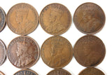 25 Coins Collection Lot of One 1 Cent Canada Coins 1912 1913 1916 1917 1918 1919
