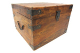 3 Nested Boxes Handmade in Exotic Wood with Metal Hinges & Handles 12 X 12 X 9"