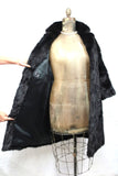 Vintage Women's Genuine Black Mink Vison Fur Coat Jacket, Size 10, 41" Long