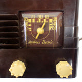 Antique Art Deco 1920s Bakelite Tube Radio by Northern, Rainbow Baby Champ 5000