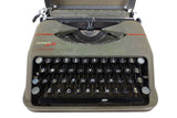 Vintage 1940's Hermes Baby Portable Typewriter with Case, Paillard Switzerland