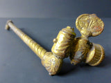 Antique Victorian Brass Gas Lamp Light Arm 9 3/4" Ornate Swivel Oil Lamp Fixture