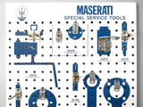 Vintage Maserati Car Tool Board Display, Authentic Maserati Garage Display