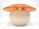 Vintage Vasart Monart Scotland Glass Bowl Vase, Multicolored, Orange, Signed