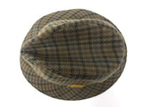 Vintage Green Wool Tweed Fedora, Biltmore Hat Made in Canada, Feathers, 6 7/8"